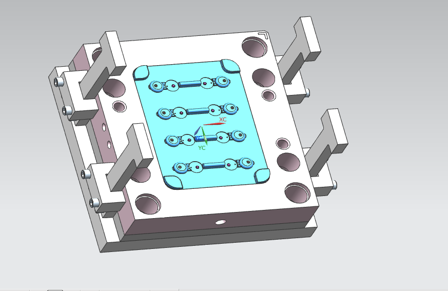 洗潔精翻蓋旋牙模具前模設(shè)計圖